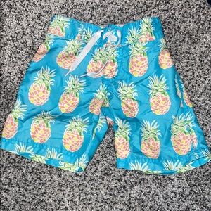 Janie and Jack Tropical Pineapple Swim Shorts